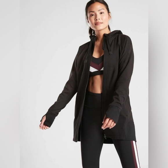 Athleta Triumph Cozy Karma Hoodie Black Size Small - Picture 1 of 7